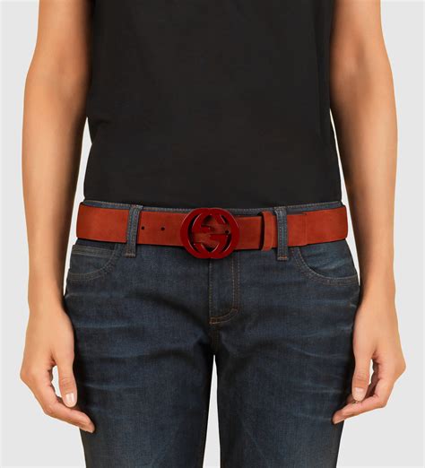 mens red suede gucci belt|authentic Gucci belt.